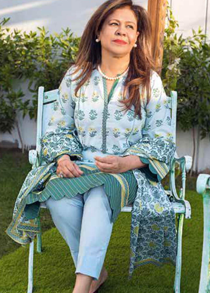 Gul Ahmed Printed Lawn Suits Unstitched 3 Piece GA21M CL-1109 B - Summer Collection