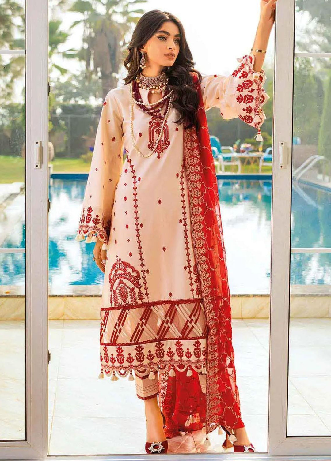 Gul Ahmed Embroidered Lawn Suits Unstitched 3 Piece GA22FS PM-22017 - Summer Collection