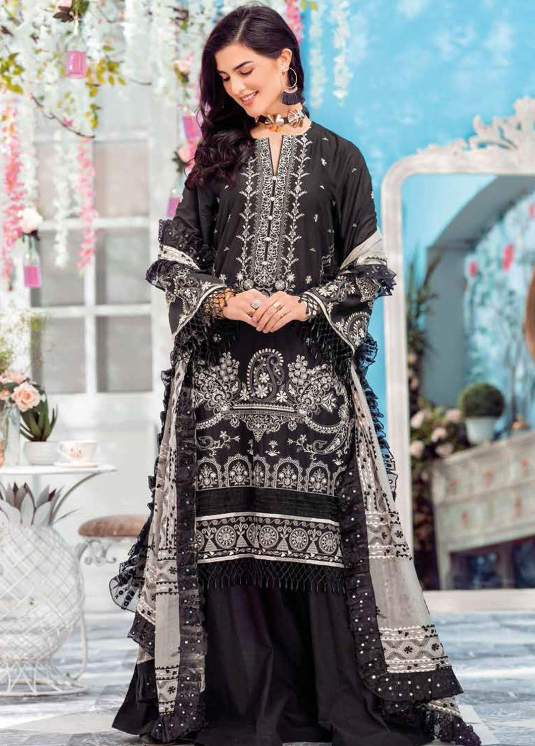 Gul Ahmed Embroidered Lawn Suits Unstitched 3 Piece GA22FS PM-405 - Summer Collection