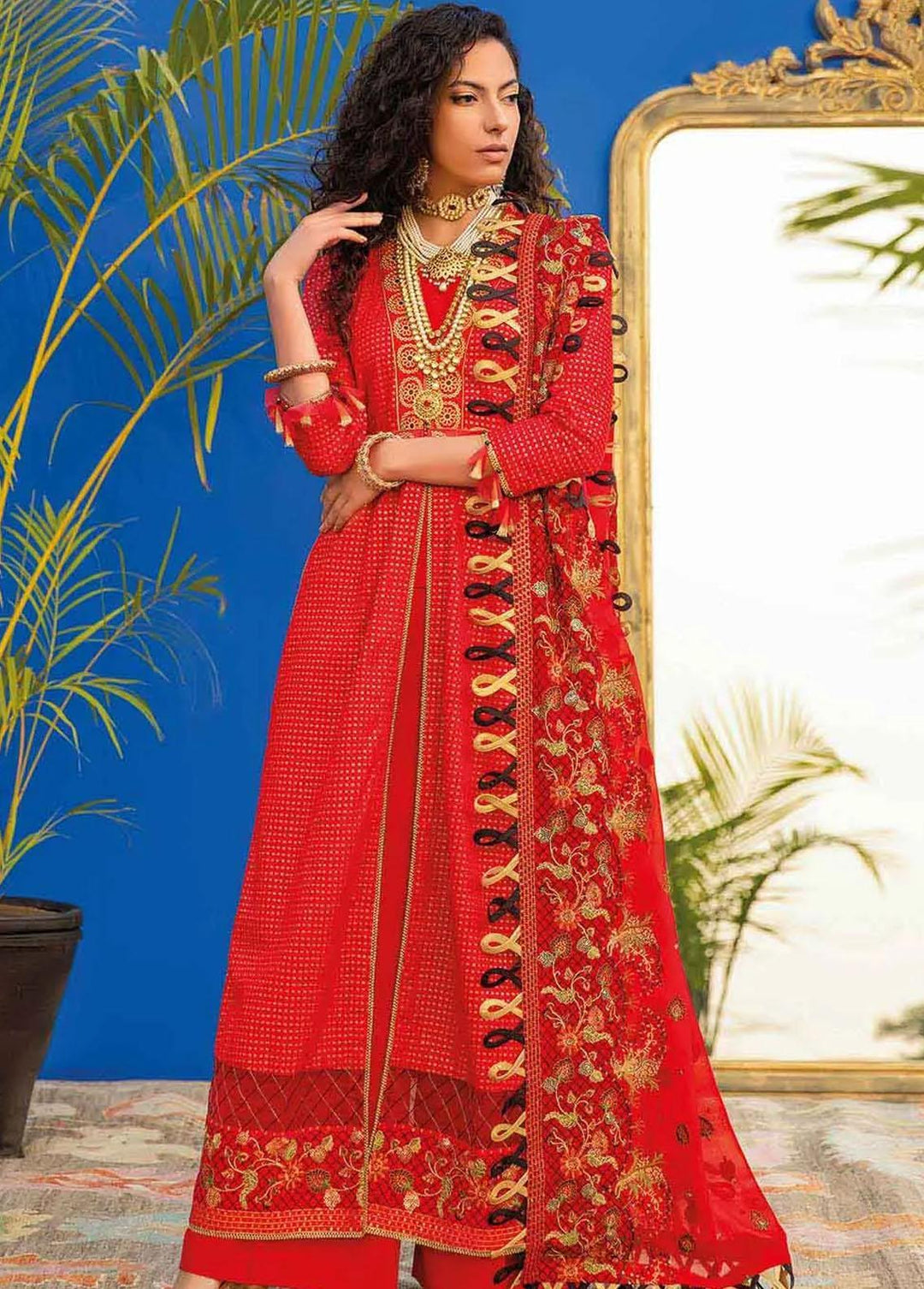 Gul Ahmed Embroidered Lawn Suits Unstitched 3 Piece GA22FS PM-414 - Summer Collection