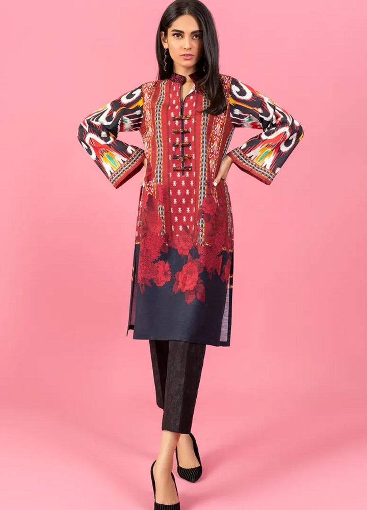 Gul Ahmed Casual Pret Printed Khaddar Shirt GA22P GLW-20-89 DP