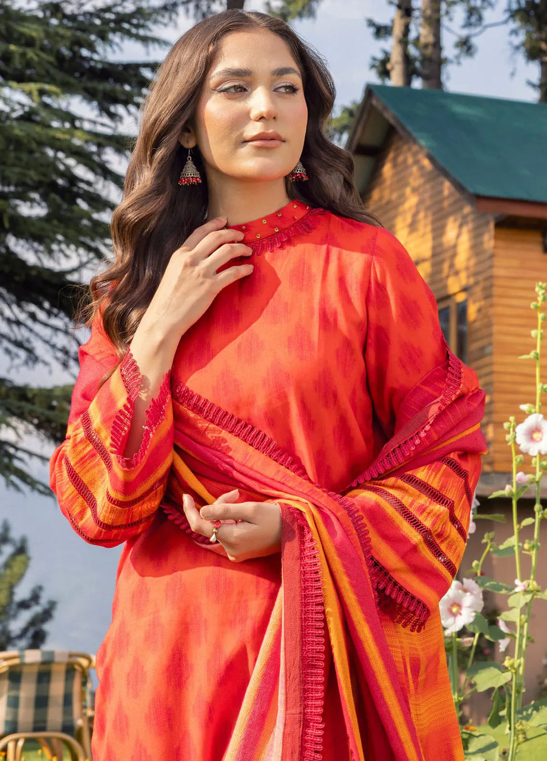 Gul Ahmed Printed Dhanak Suits Unstitched 3 Piece GA24UW DH-42007 - Winter Collection