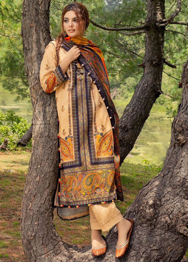 Gul Ahmed Printed Khaddar Suits Unstitched 3 Piece GA24UW AP-42031 - Winter Collection