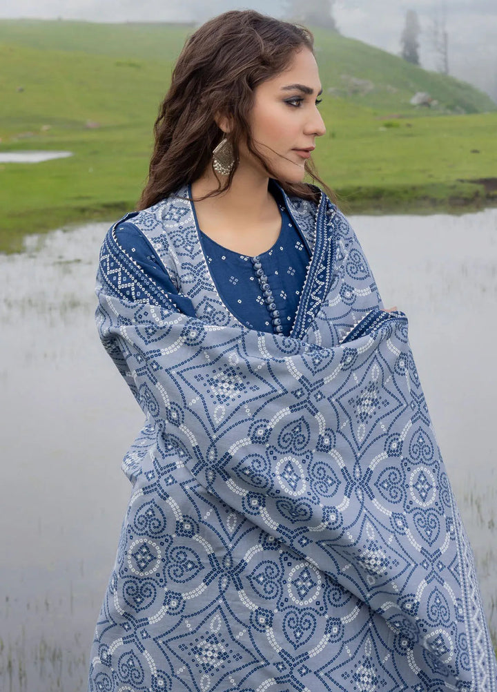 Gul Ahmed Printed Khaddar Suits Unstitched 3 Piece GA24UW K-42005 T - Winter Collection
