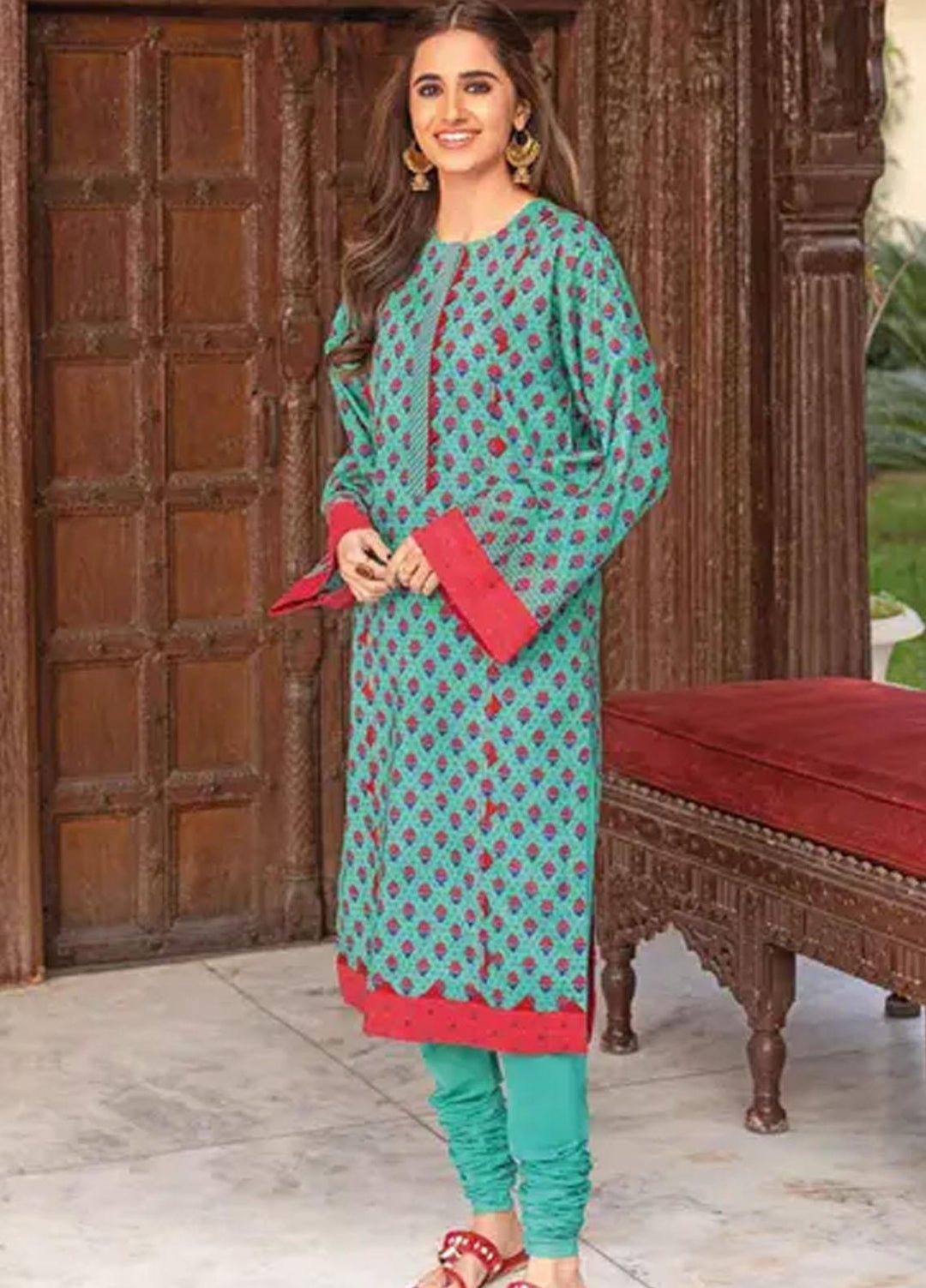 Gul Ahmed Printed Lawn Suits Unstitched 2 Piece GA22SB TL-12004 A - Summer Collection
