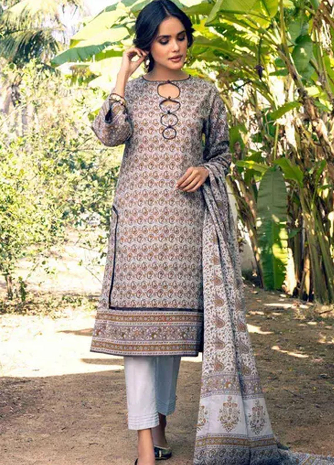 Gul Ahmed Printed Lawn Suits Unstitched 3 Piece GA22SB CL-22088 B - Summer Collection
