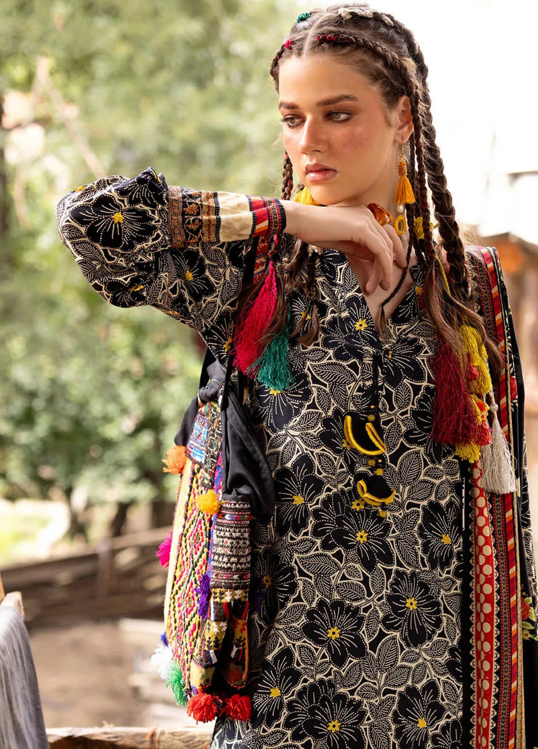 Gul Ahmed Printed Linen Suits Unstitched 3 Piece GA24UW LT-42001 - Winter Collection