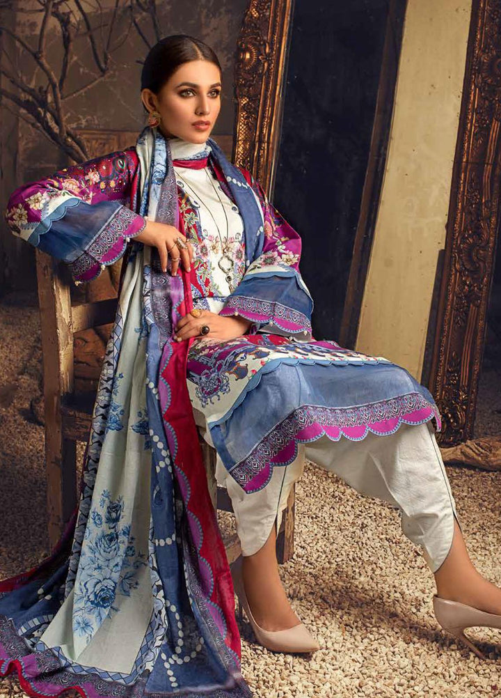 Gul Ahmed Printed Corduroy Suits Unstitched 3 Piece GA21JW CD-12010 B - Winter Collection