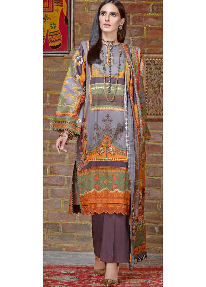 Gul Ahmed Printed Corduroy Suits Unstitched 3 Piece GA21JW CD-12011 B - Winter Collection