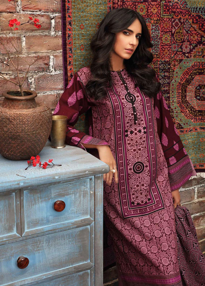 Gul Ahmed Printed Khaddar Suits Unstitched 3 Piece GA21JW K-12027 A   - Winter Collection
