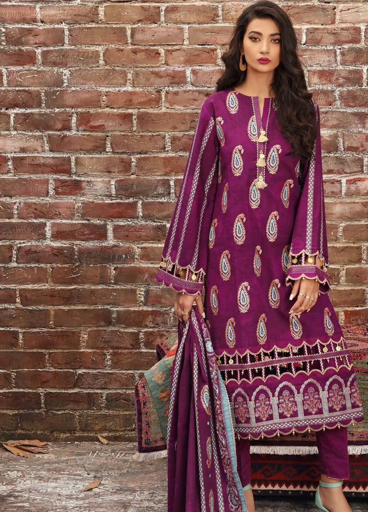 Gul Ahmed Printed Khaddar Suits Unstitched 3 Piece GA21JW K-12035 B - Winter Collection