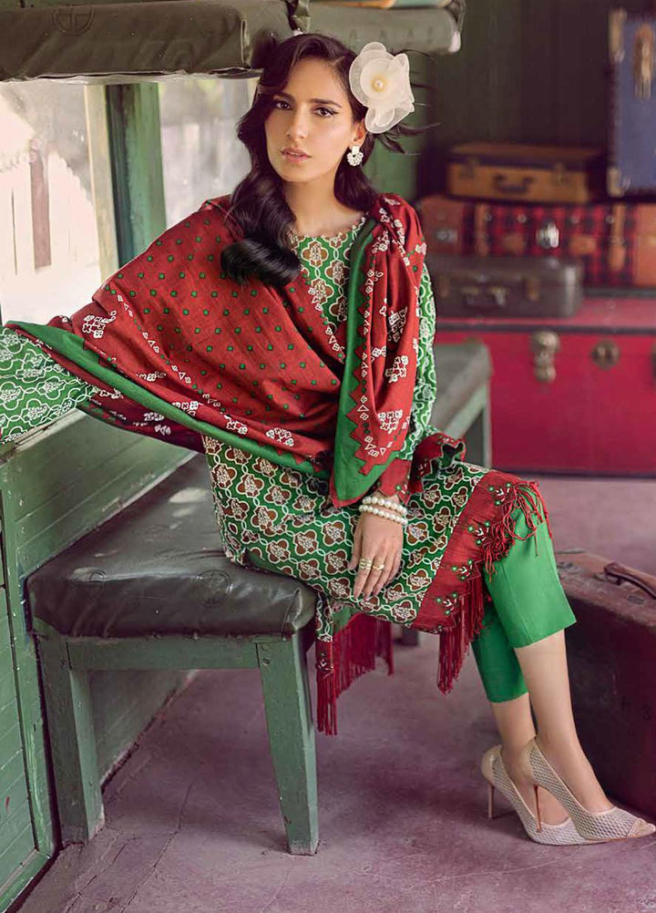 Gul Ahmed Printed Khaddar Suits Unstitched 3 Piece GA21JW K-12039 A - Winter Collection