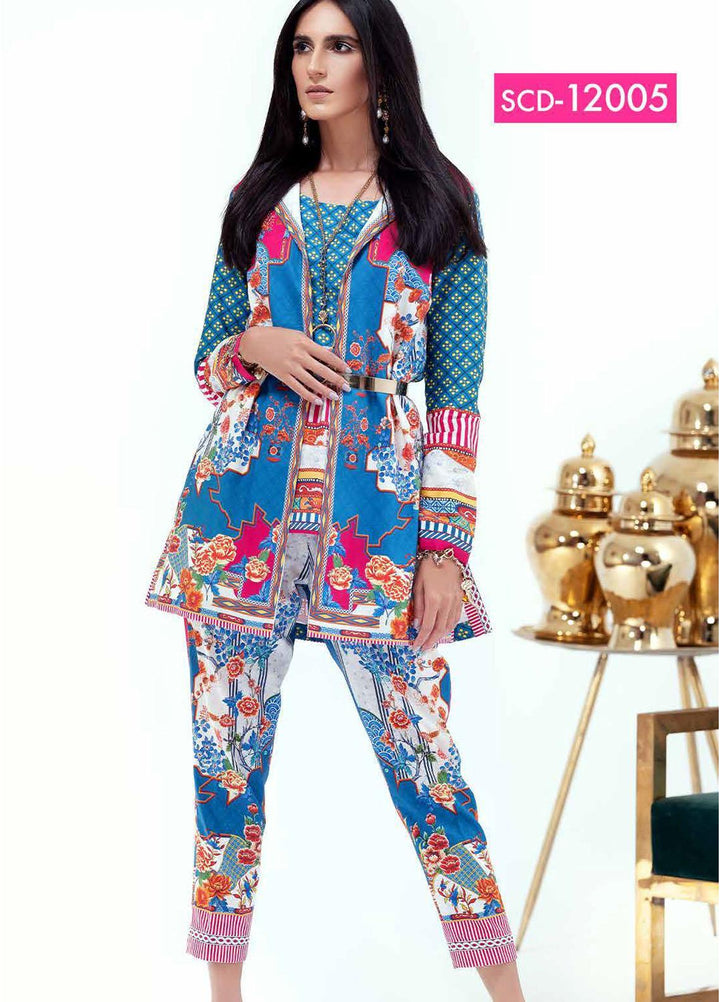 Gul Ahmed Printed Corduroy  Unstitched Kurti GA21JW SCD-12005 - Winter Collection