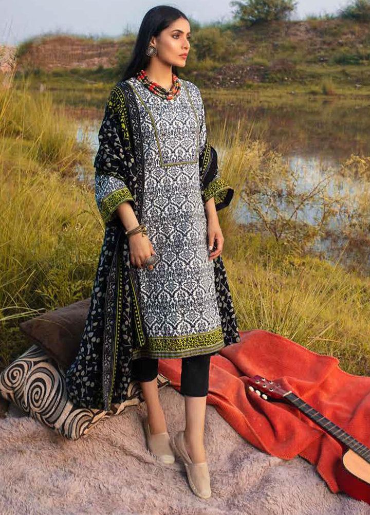 Gul Ahmed Printed Khaddar Suits Unstitched 3 Piece GA21JL AP-12055 - Winter Collection