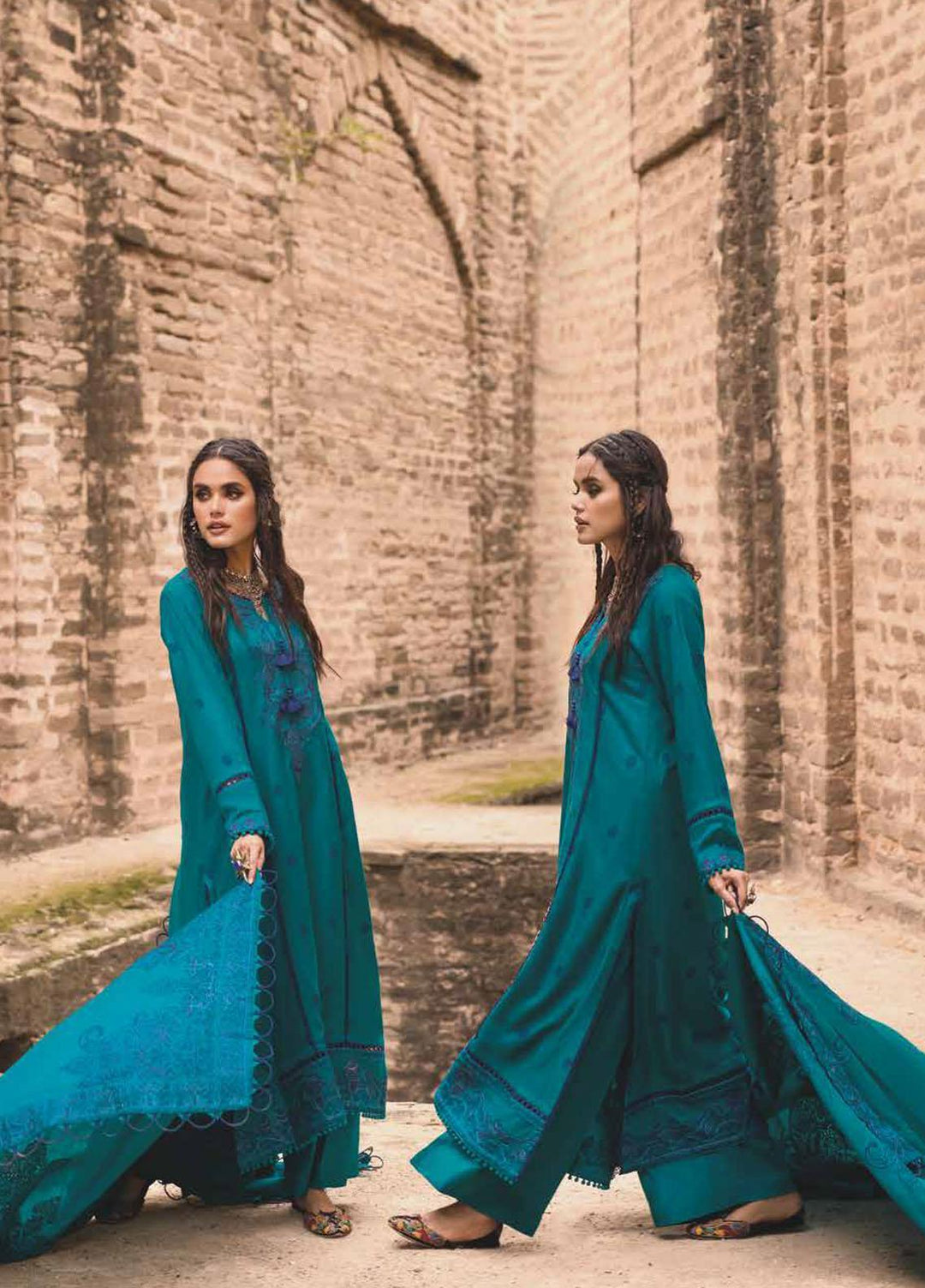 Gul Ahmed Embroidered Pashmina Suits Unstitched 3 Piece GA21JL AP-12056 - Winter Collection