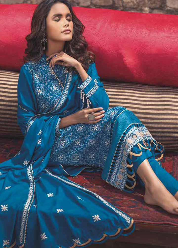 Gul Ahmed Embroidered Pashmina Suits Unstitched 3 Piece GA21JL AP-12065 - Winter Collection