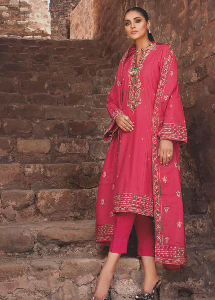 Gul Ahmed Embroidered Karandi Suits Unstitched 3 Piece GA21JL AY-12010 - Winter Collection