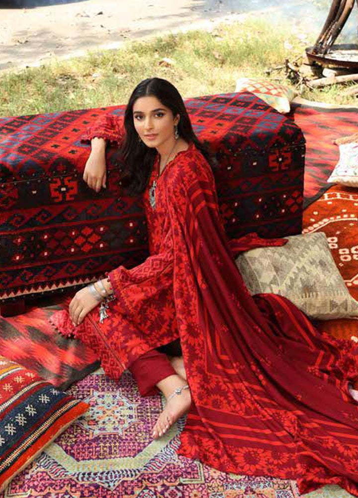 Gul Ahmed Printed Viscose Suits Unstitched 3 Piece GA21JL LT-12016 B - Winter Collection