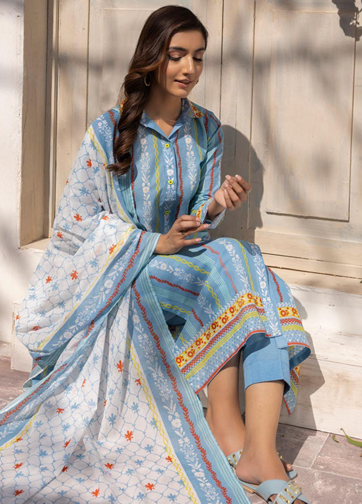 Gul Ahmed Printed Lawn Suits Unstitched 3 Piece GA23SF CL32383-A - Summer Collection