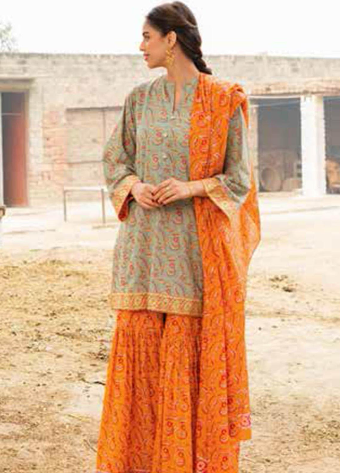 Gul Ahmed Printed Lawn Kurties Unstitched GA21VG SL 884-A - Summer Collection