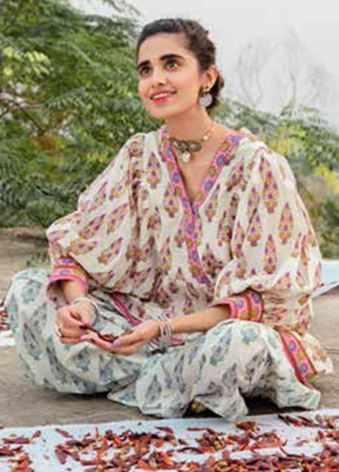 Gul Ahmed Printed Lawn Kurties Unstitched GA21VG SL 888-A - Summer Collection