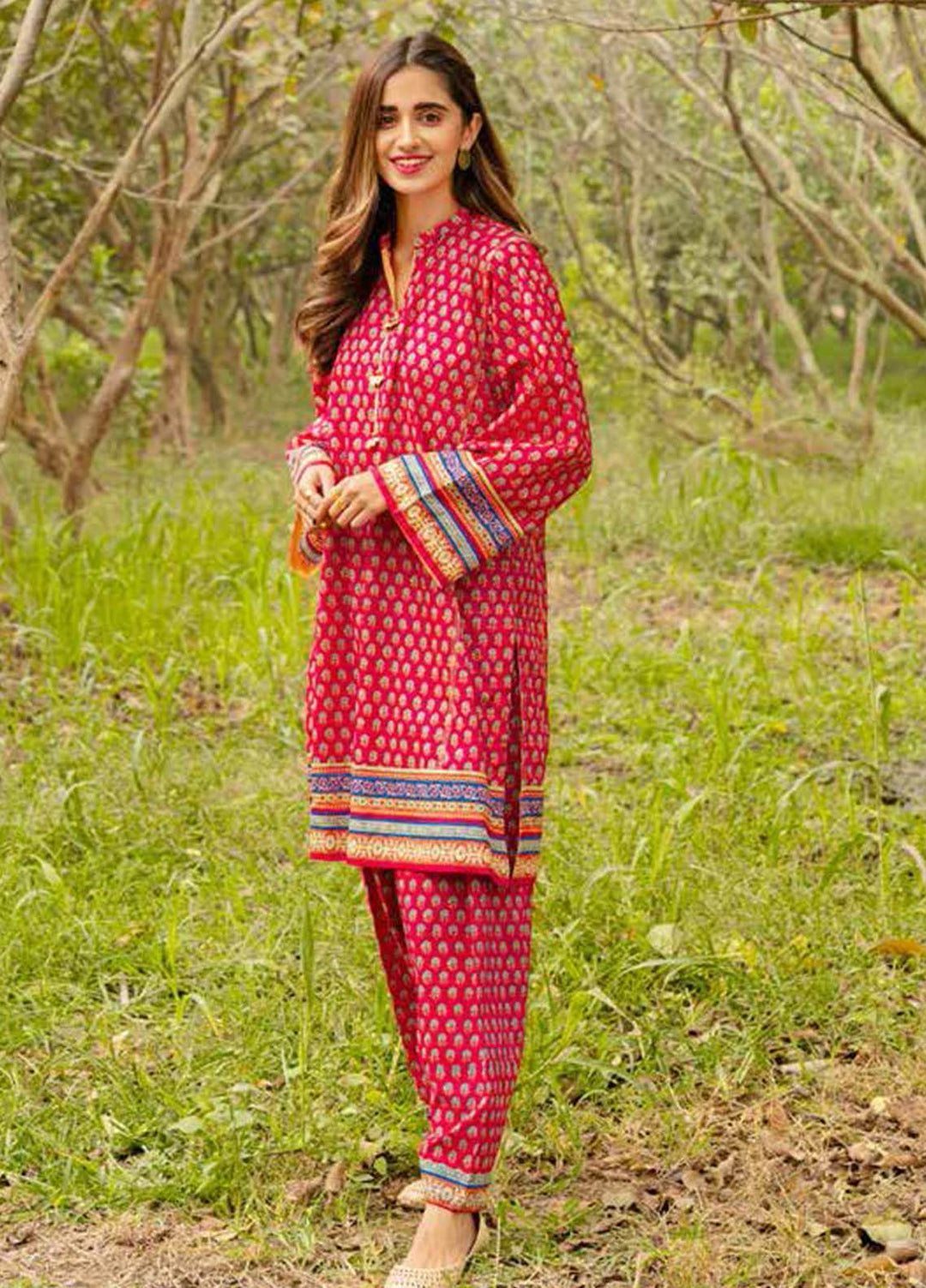 Gul Ahmed Printed Lawn  Unstitched Kurties GA21VG SL 896-B - Summer Collection