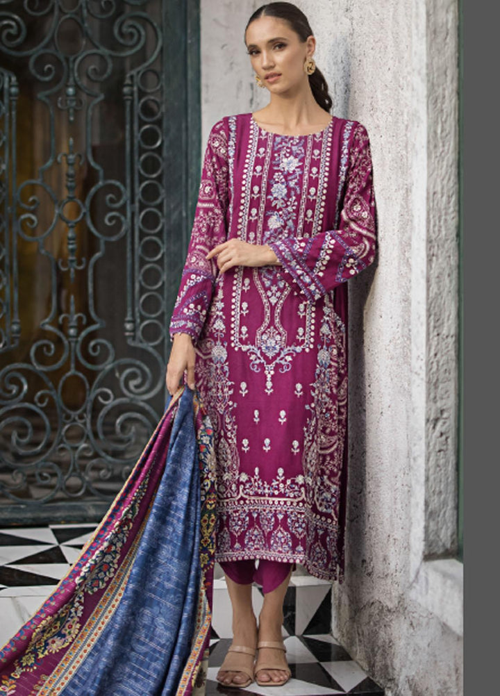 Gul Ahmed Embroidered Zari Suits Unstitched 3 Piece GA23WB AP 32013 - Winter Collection