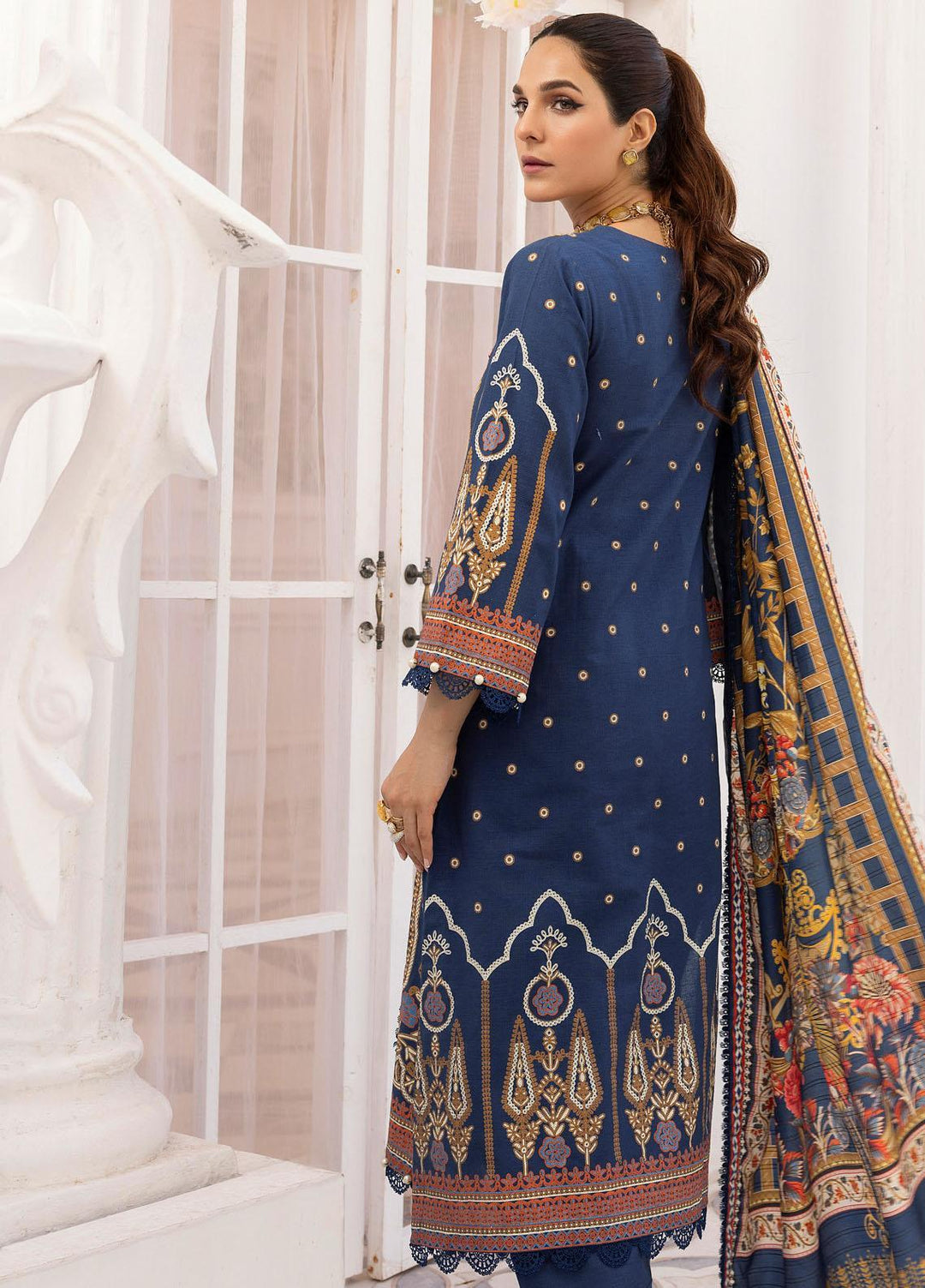 Gul Ahmed Embroidered Zari Suits Unstitched 3 Piece GA23WB AP 32033 - Winter Collection
