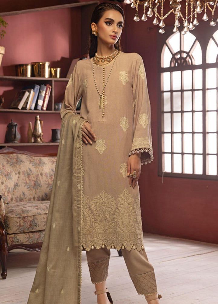 Gul Ahmed Embroidered Pashmina Suits Unstitched 3 Piece GA23WB AP 32057 - Winter Collection
