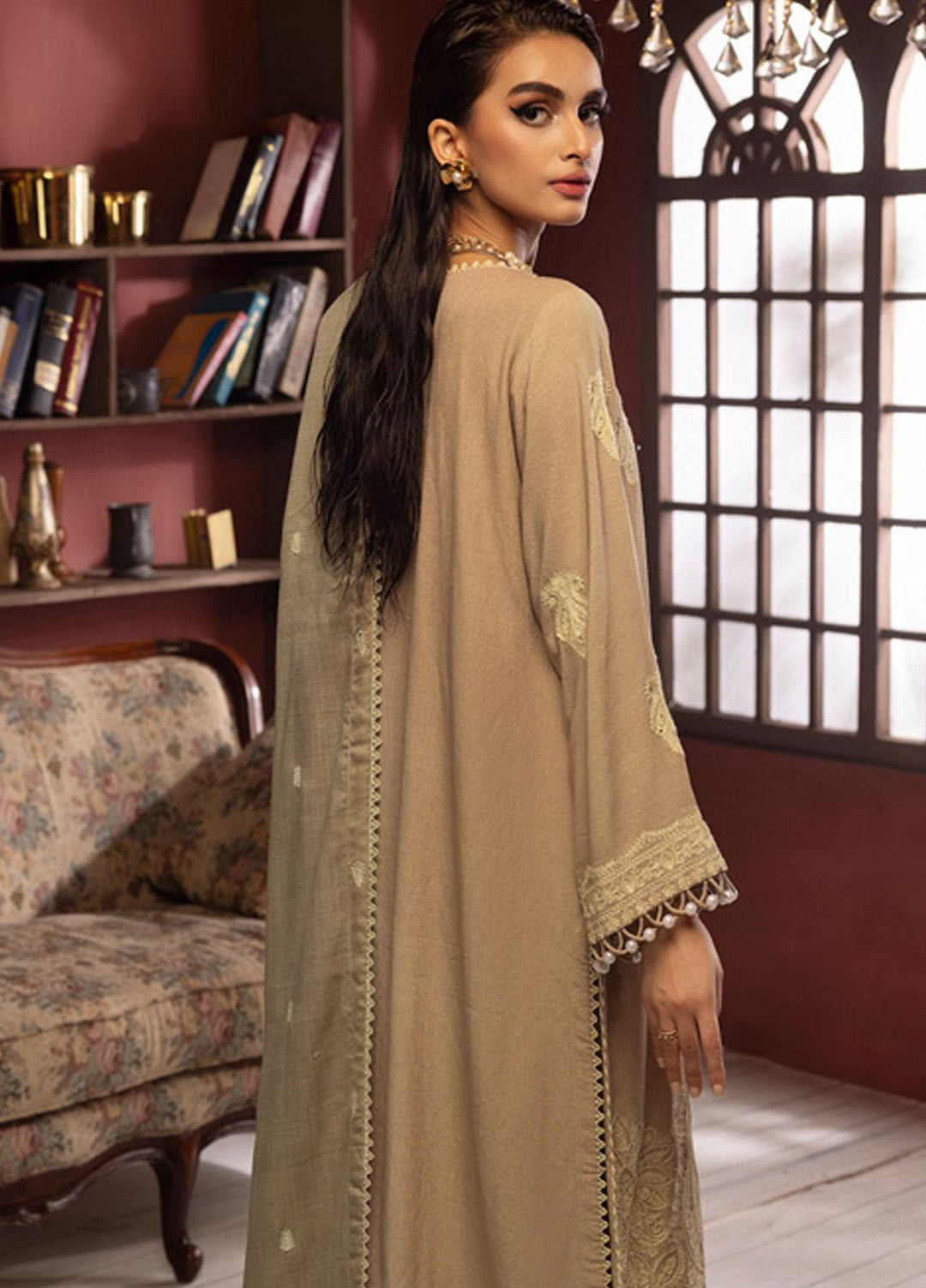 Gul Ahmed Embroidered Pashmina Suits Unstitched 3 Piece GA23WB AP 32057 - Winter Collection