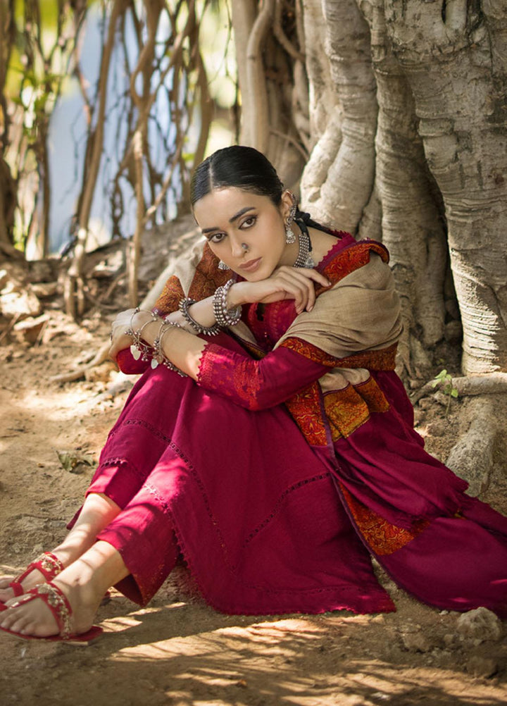 Gul Ahmed Embroidered Pashmina Suits Unstitched 3 Piece GA23WB AP 32083 - Winter Collection