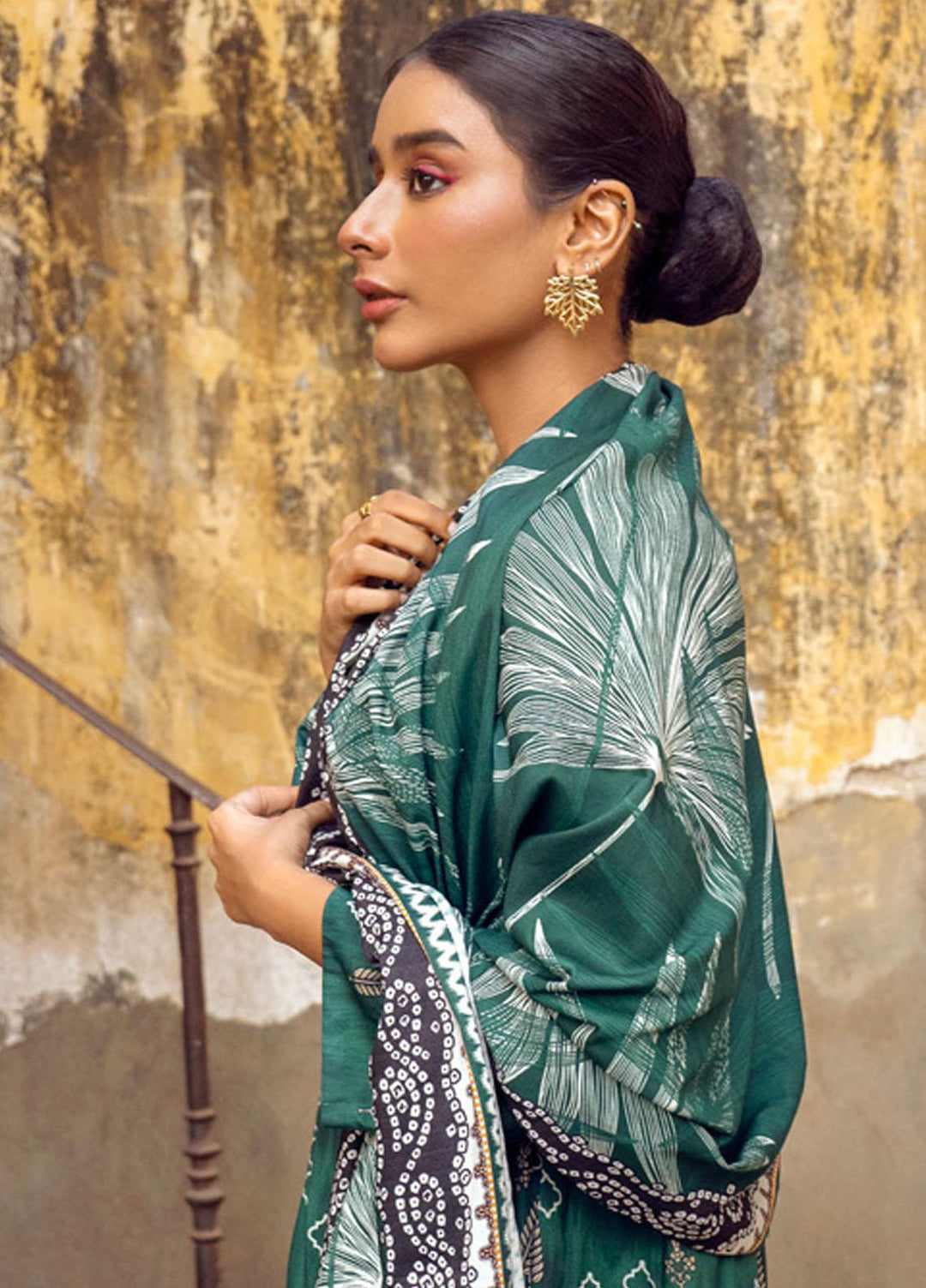 Gul Ahmed Embroidered Dobby Linen Suits Unstitched 3 Piece GA23WB LT 32013 A - Winter Collection