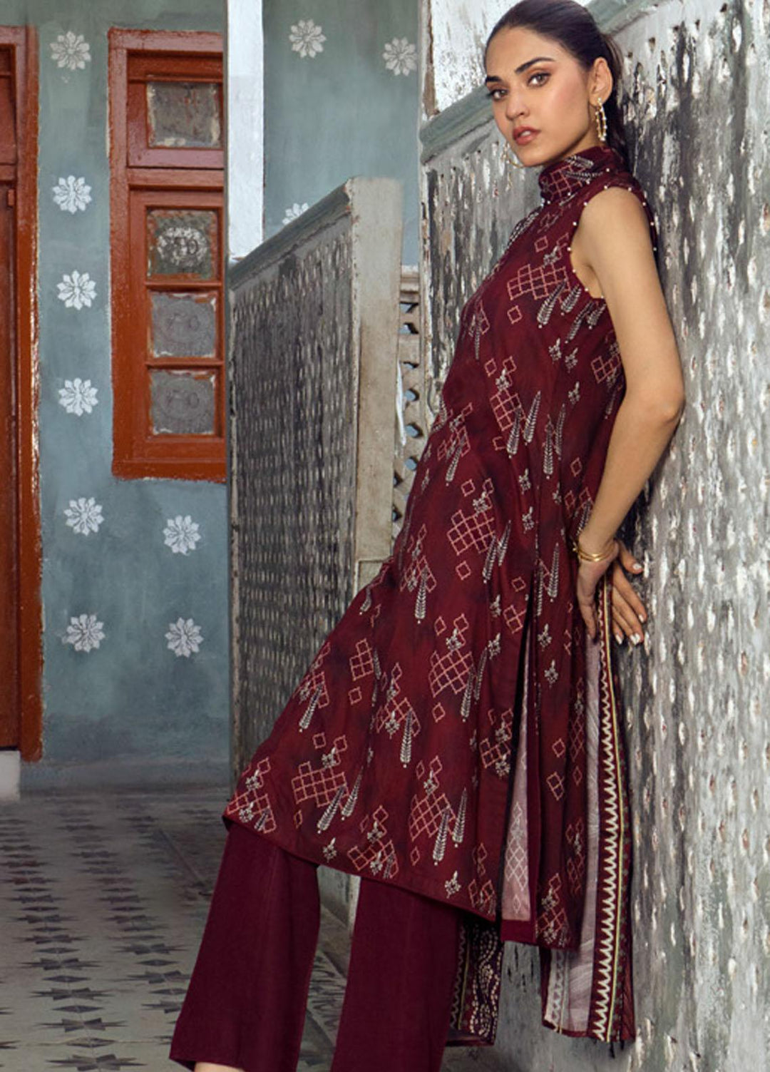 Gul Ahmed Embroidered Dobby Linen Suits Unstitched 3 Piece GA23WB LT 32013 B - Winter Collection