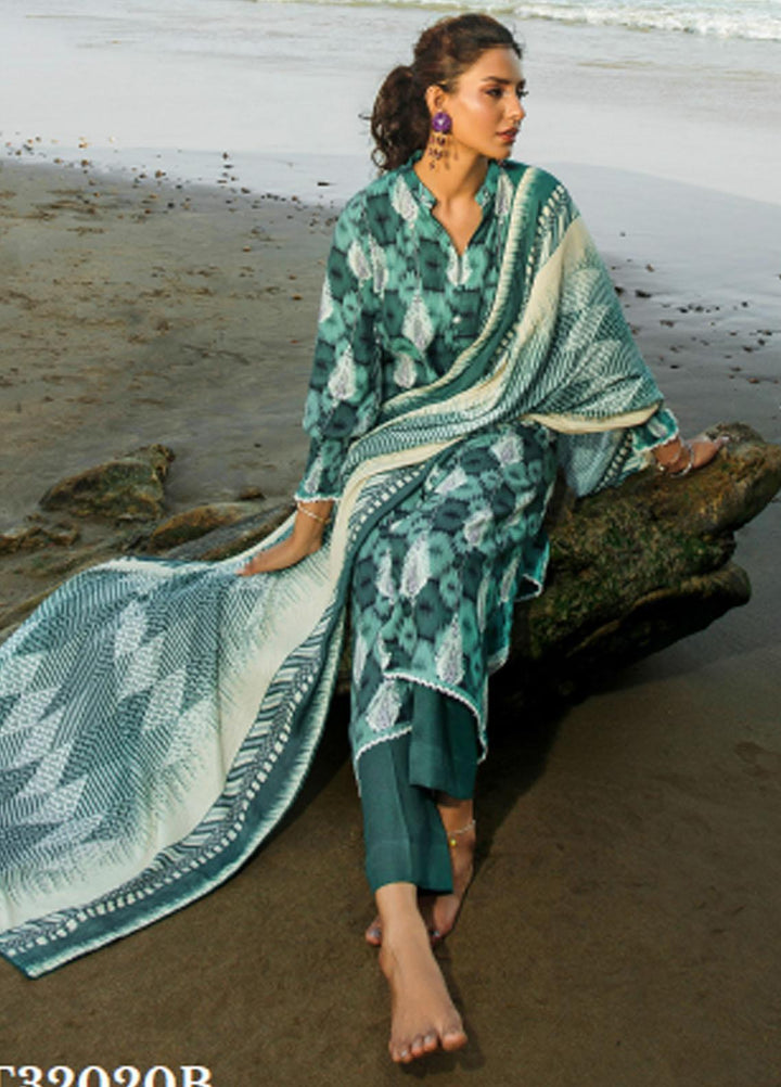 Gul Ahmed Embroidered Linen Suits Unstitched 3 Piece GA23WB LT 32020 B - Winter Collection