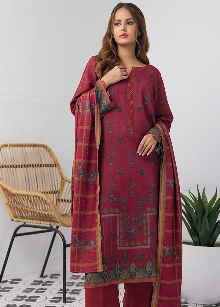 Gul Ahmed Embroidered Dhanak Suits Unstitched 3 Piece GA23WB WNS 32185 B - Winter Collection