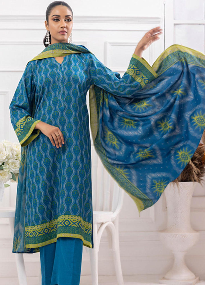 Gul Ahmed Embroidered Dhanak Suits Unstitched 3 Piece GA23WB WNS 32205 A - Winter Collection