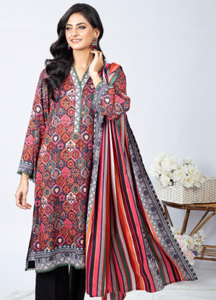 Gul Ahmed Embroidered Linen Suits Unstitched 3 Piece GA23WB WNS 32217 A - Winter Collection