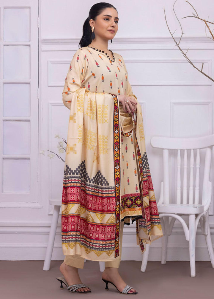 Gul Ahmed Embroidered Linen Suits Unstitched 3 Piece GA23WB WNS 32228 A - Winter Collection