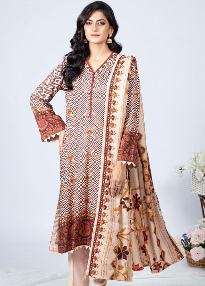 Gul Ahmed Embroidered Linen Suits Unstitched 3 Piece GA23WB WNS 32229 B - Winter Collection