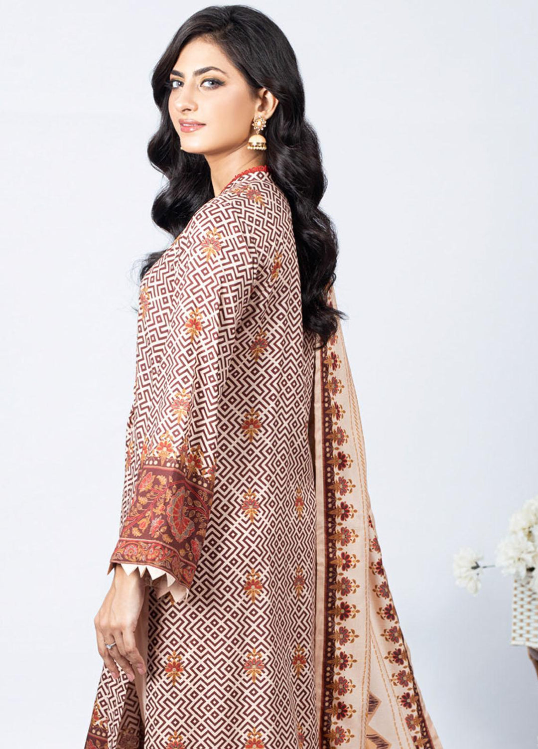 Gul Ahmed Embroidered Linen Suits Unstitched 3 Piece GA23WB WNS 32229 B - Winter Collection