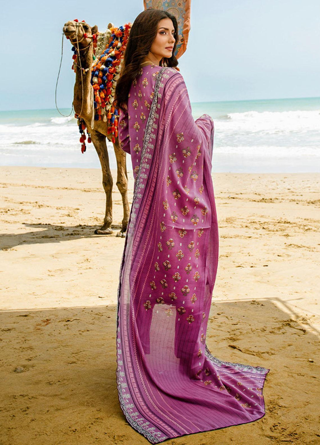 Gul Ahmed Printed Corduroy Suits Unstitched 3 Piece GA23WC CD 32001A - Winter Collection