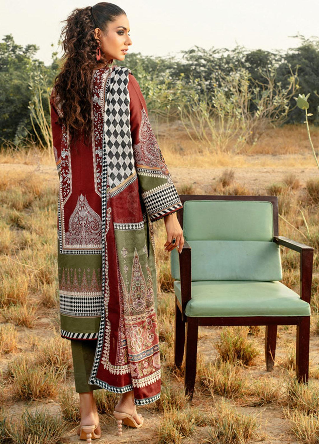 Gul Ahmed Embroidered Corduroy Suits Unstitched 3 Piece GA23WC CD 32002 - Winter Collection