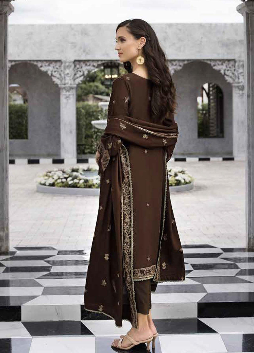 Glamour By Gul Ahmed Fancy Karandi Suits Unstitched 3 Piece GA23WG AY-32022 - Winter Collection