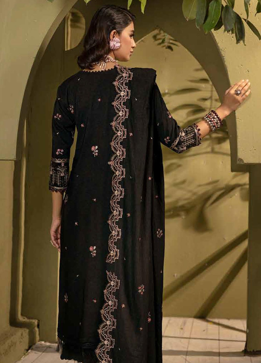 Glamour By Gul Ahmed Fancy Karandi Suits Unstitched 3 Piece GA23WG AY-32032 - Winter Collection