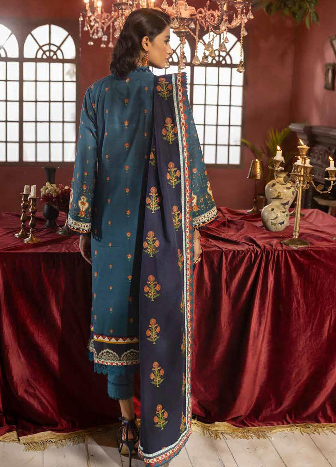 Glamour By Gul Ahmed Embroidered Khaddar Suits Unstitched 3 Piece GA23WG K-32019 - Winter Collection