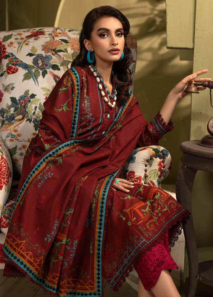 Glamour By Gul Ahmed Embroidered Khaddar Suits Unstitched 3 Piece GA23WG K-32029 - Winter Collection