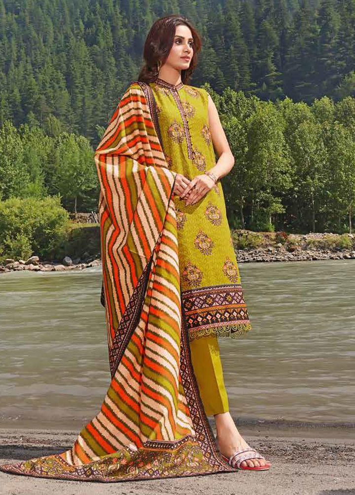 Glamour By Gul Ahmed Printed Khaddar Suits Unstitched 3 Piece GA23WG K-32046A - Winter Collection