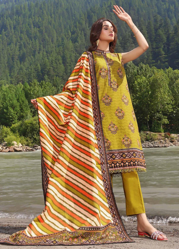 Glamour By Gul Ahmed Printed Khaddar Suits Unstitched 3 Piece GA23WG K-32046A - Winter Collection