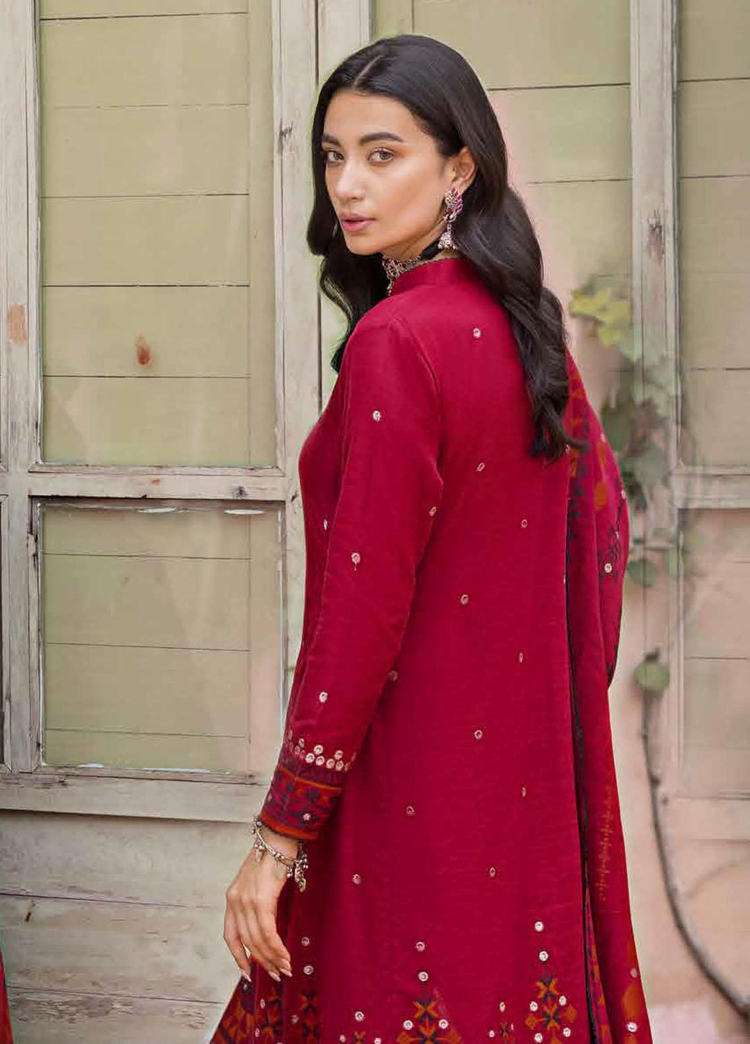 Glamour By Gul Ahmed Fancy Khaddar Suits Unstitched 3 Piece GA23WG MJ-32065 - Winter Collection