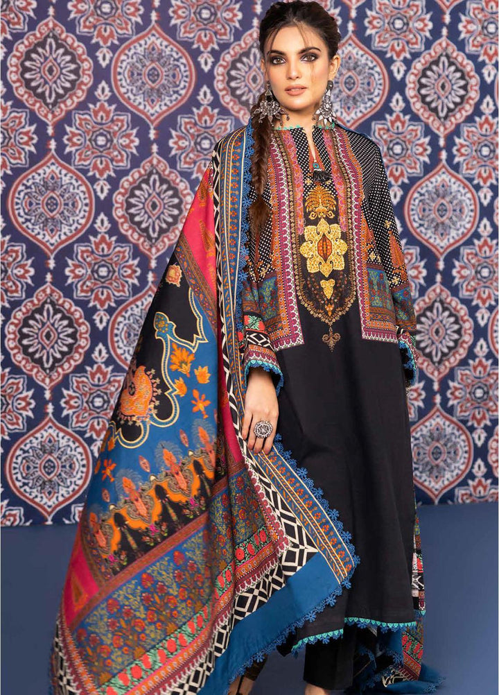 Gul Ahmed Printed Khaddar Suits Unstitched 3 Piece GA23WL K-32034 - Winter Collection